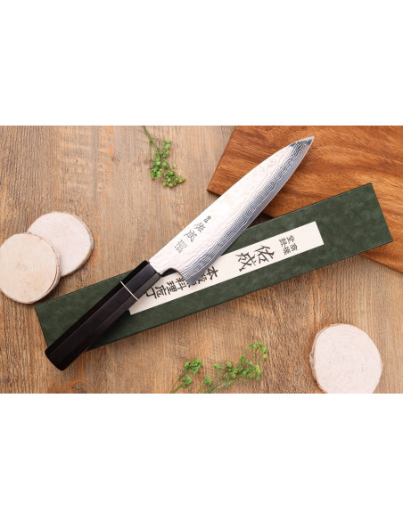 ZDP-189 damasco mango de ébano 21cm Sukenari cuchillo de cocinero tradicional japonés