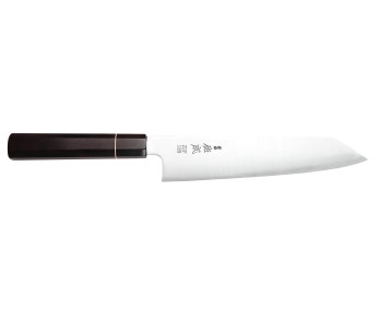 24 cm Sukenari ZDP-189 San Maï japansk håndverksmessig Kiritsuke-kniv med ibenholtskaft