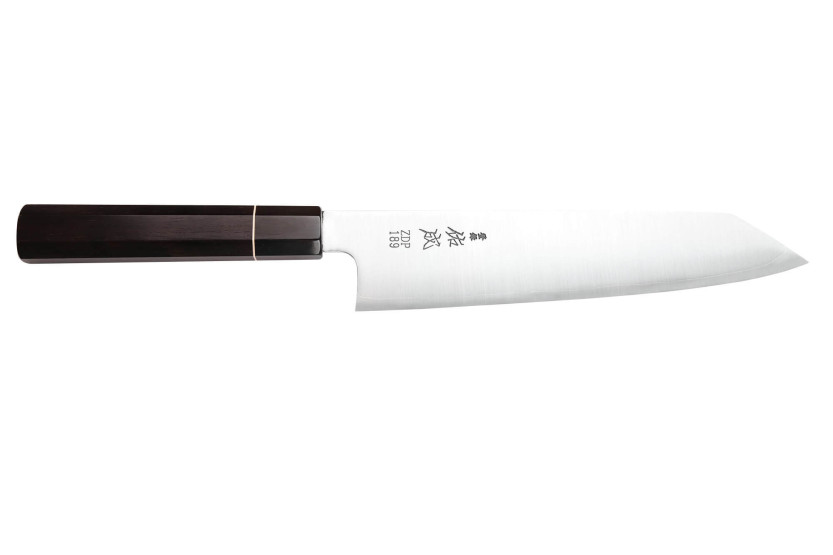 24 cm Sukenari ZDP-189 San Maï japansk håndverksmessig Kiritsuke-kniv med ibenholtskaft