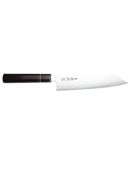 ZDP-189 Coltello kiritsuke artigianale giapponese San Maï 24 cm Sukenari con manico in ebano