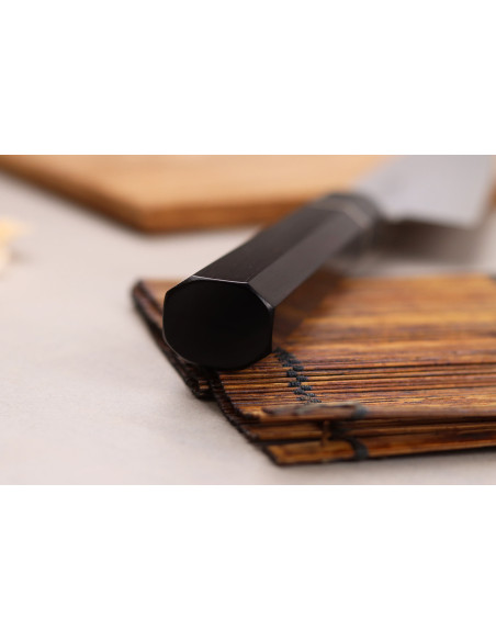 24cm Sukenari ZDP-189 San Maï Japans ambachtelijk Kiritsuke mes met ebbenhouten handvat
