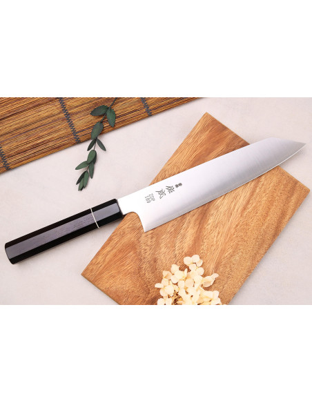 24cm Sukenari ZDP-189 San Maï Japanilainen käsityöläis Kiritsuke veitsi eebenpuu kahvalla