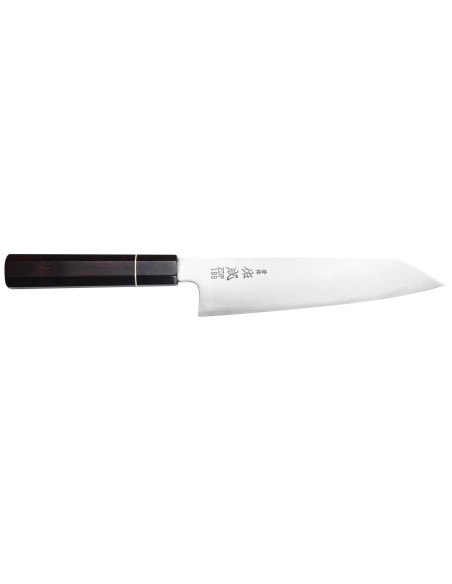 ZDP-189 Coltello kiritsuke artigianale giapponese San Maï 21 cm Sukenari con manico in ebano