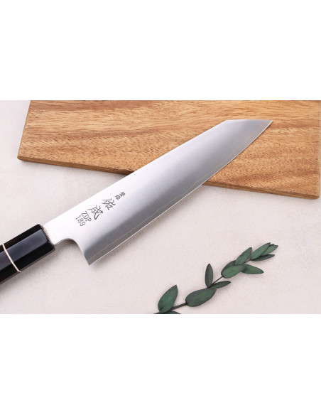 ZDP-189 Coltello kiritsuke artigianale giapponese San Maï 21 cm Sukenari con manico in ebano