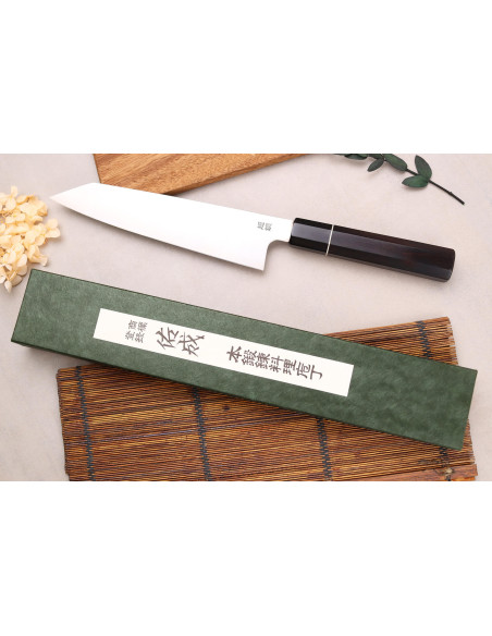 Kiritsuke-messer 21cm japanisch handgefertigt Sukenari ZDP-189 San Maï Griff aus Ebenholz
