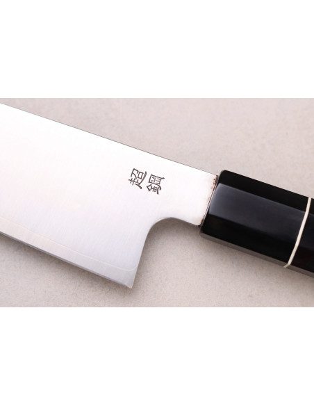 21 cm Sukenari ZDP-189 San Maï Kiritsuke-kniv, ebenholtshandtag, japanskt hantverk