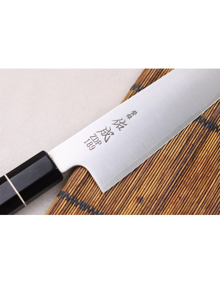 Kiritsuke-messer 21cm japanisch handgefertigt Sukenari ZDP-189 San Maï Griff aus Ebenholz