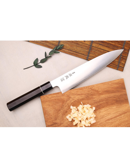 ZDP-189 San Maï 24 cm japansk håndverksmessig Sukenari kokkekniv med ibenholtskaft