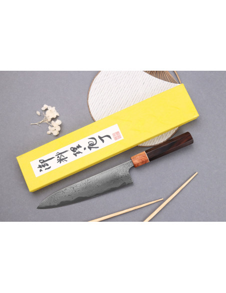21 cm Toshihiro Wakui Aogami 2 damaskus laminert japansk håndlaget kokkekniv