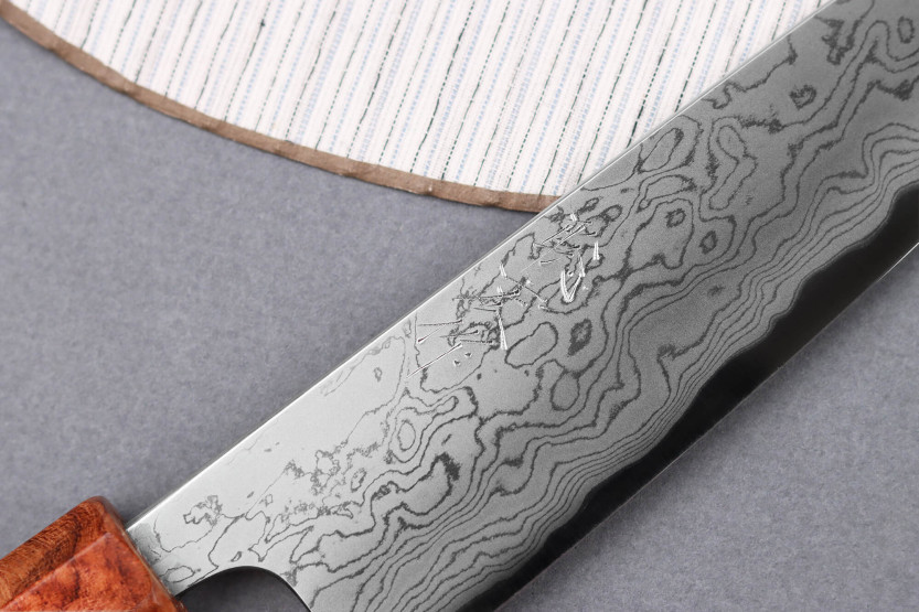 18 cm Toshihiro Wakui Aogami 2 damask-laminert japansk kokkekniv