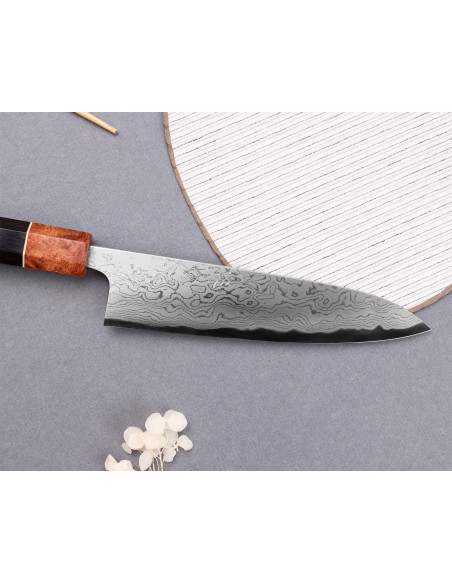 18cm Toshihiro Wakui Aogami 2 damask laminated japanese chef ' s knife
