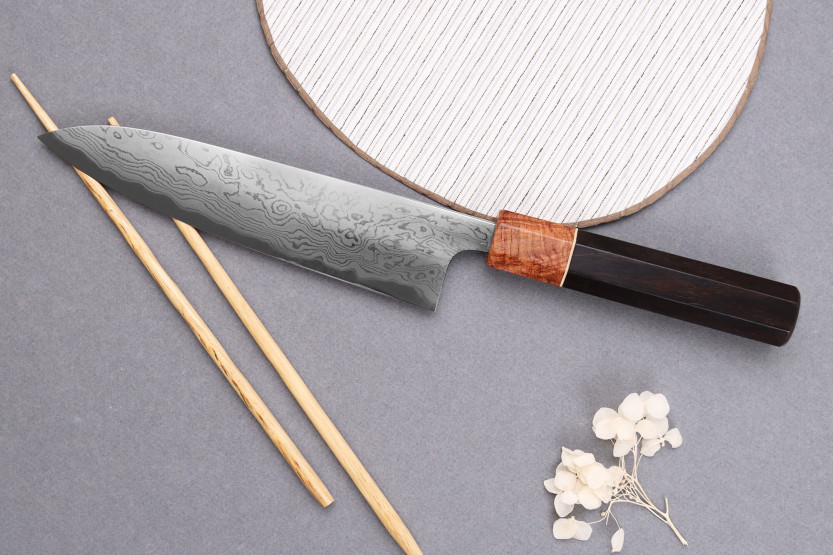 18cm Toshihiro Wakui Aogami 2 damask laminated japanese chef ' s knife