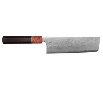 nakiri veitsi 16,5cm japonais artisanal Toshihiro Wakui Aogami 2 damas laminé