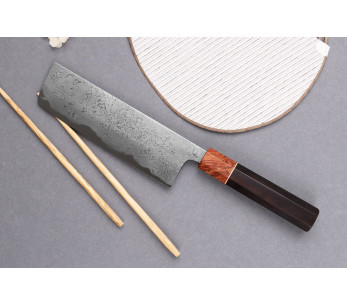 nakiri veitsi 16,5cm japonais artisanal Toshihiro Wakui Aogami 2 damas laminé 2