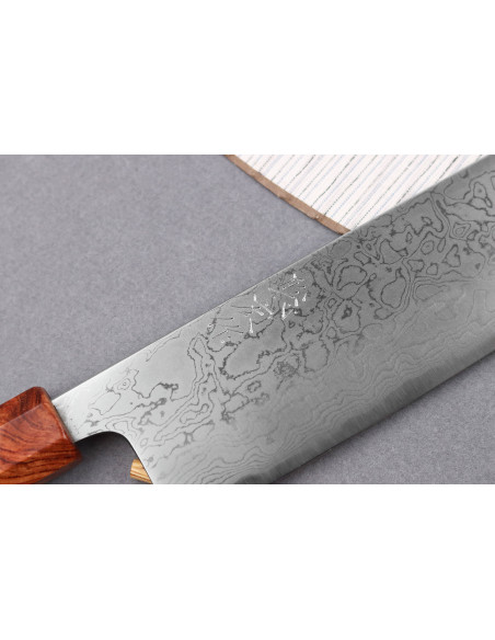 coltello nakiri 16,5cm japonais artisanal Toshihiro Wakui Aogami 2 damas laminé