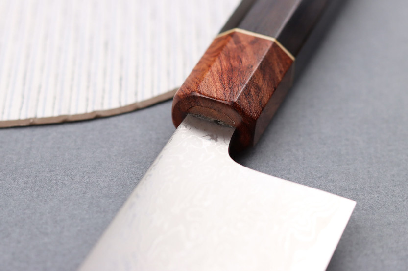 nakiri veitsi 16,5cm japonais artisanal Toshihiro Wakui Aogami 2 damas laminé
