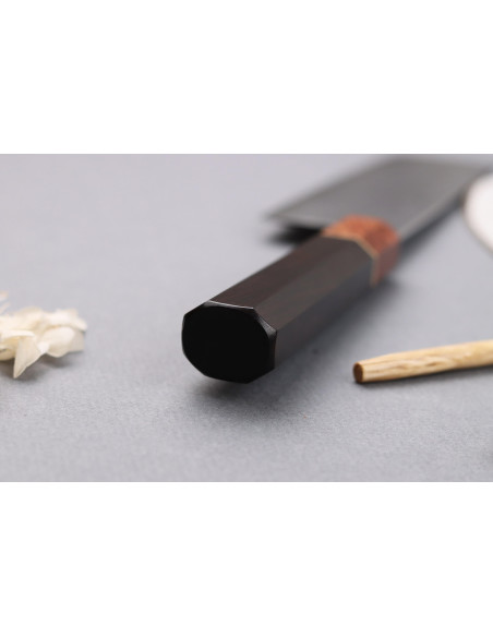 nakiri veitsi 16,5cm japonais artisanal Toshihiro Wakui Aogami 2 damas laminé