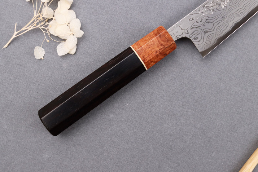 15cm Toshihiro Wakui Aogami 2 laminerad damast japansk handgjord kniv för alla ändamål