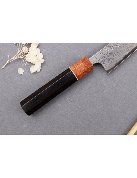 15cm Toshihiro Wakui Aogami 2 laminerad damast japansk handgjord kniv för alla ändamål