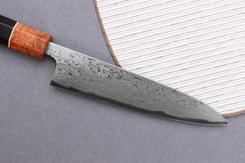 15cm Toshihiro Wakui Aogami 2 laminated damask japanese all-purpose handmade knife