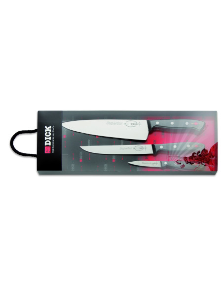 Juego de 3 cuchillos de cocina profesionales DICK SUPERIOR chef+universal+office