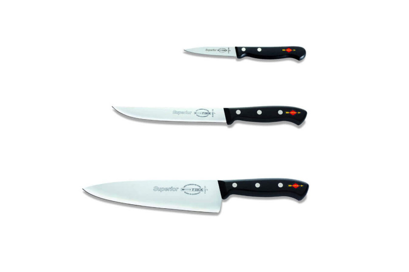 Set van 3 DICK SUPERIOR kok+universeel+kantoor professionele keukenmessen