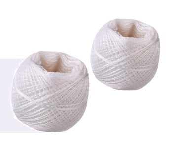 Set med 2 rullar Westmark vit polyester roast twine 60m