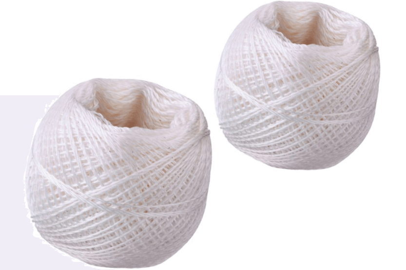 Sæt med 2 ruller Westmark hvid polyester stegesnor 60 m