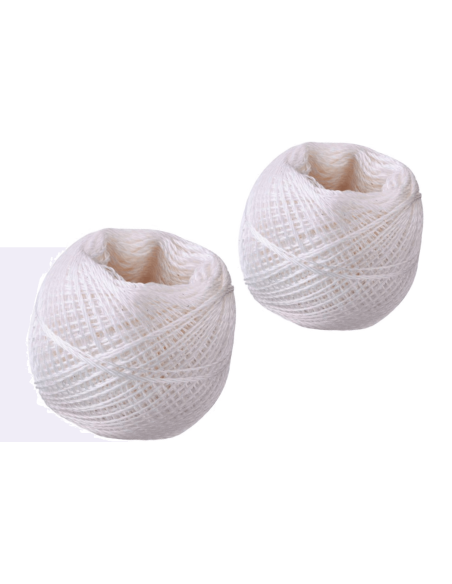 Sett med 2 ruller Westmark hvit polyester stekesnor 60 m