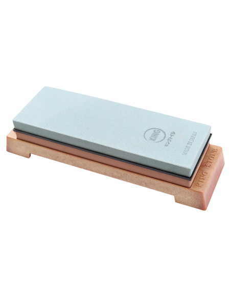 Japanischer Schleifstein King Home Stone doppelseitiger Schleifstein Körnung 220/1000 mit Halter