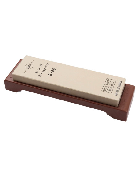 Piedra de afilar japonesa King Home Stone grano 4000 con soporte