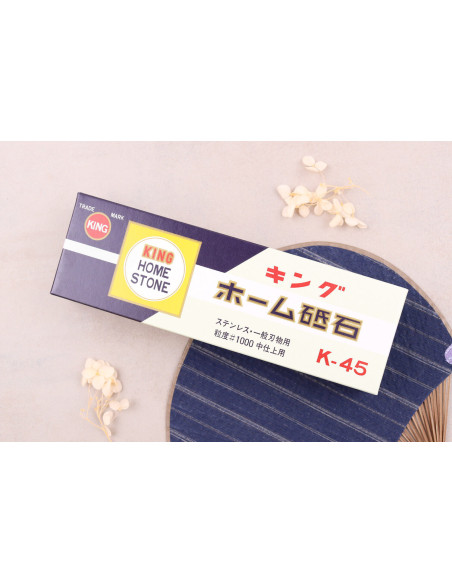 King Home Stone Pedra de amolar japonesa de 1000 grãos com suporte