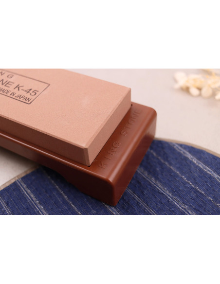 Japanese sharpening stone King Home Stone 1000 grit with holder