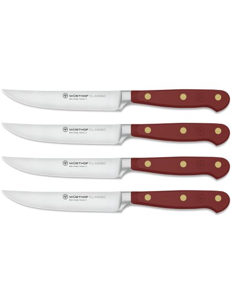 Set van 4 Wusthof Classic Colour Tasty Sumac gesmede steakmessen 12cm lemmet