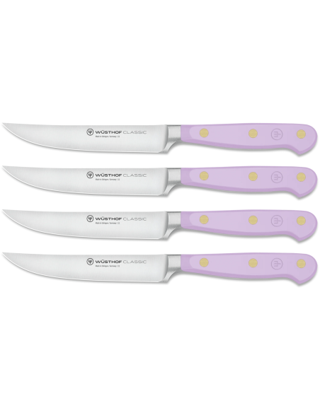 4 kpl Wusthof Classic Colour Purple Yam taottu pihviveitsisarja 12cm terällä.