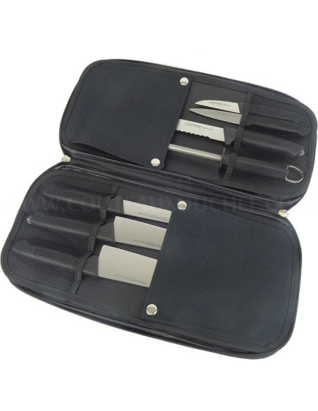 Messerkoffer 6 Messer + 1 Wetzstahl Diamant Bargoin Creative Chef