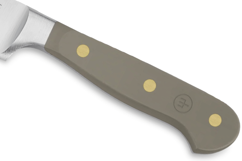 Wusthof Classic Colour Velvet Oyster smidd brødkniv 23 cm med mikrotannet blad
