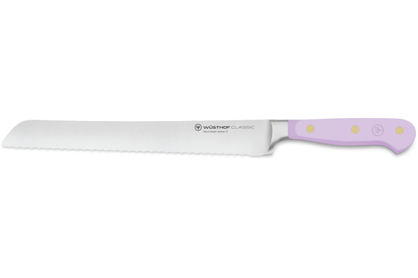 Cuchillo de pan forjado Cuchillo de pan Wusthof Classic Colour Purple Yam 23cm hoja microdentada