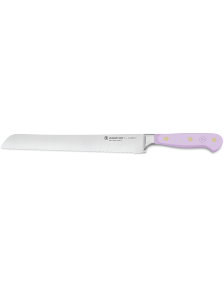 Cuchillo de pan forjado Cuchillo de pan Wusthof Classic Colour Purple Yam 23cm hoja microdentada