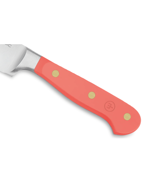 Wusthof Classic Colour Coral Peach smedet brødkniv 23 cm mikroslebet blad