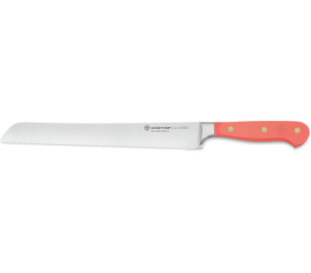 Wusthof Classic Colour Coral Peach taottu leipäveitsi 23cm mikrohammastettu terä