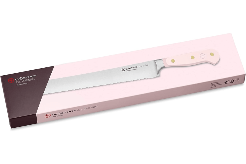 Wusthof Classic Colour Pink Himalayan Salt smedet brødkniv 23 cm mikrosavet blad
