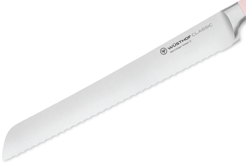 Wusthof Classic Colour Pink Himalayan Salt smedet brødkniv 23 cm mikrosavet blad