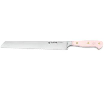 Wusthof Classic Colour Pink Himalayan Salt smidd brødkniv 23 cm med mikrotannet blad