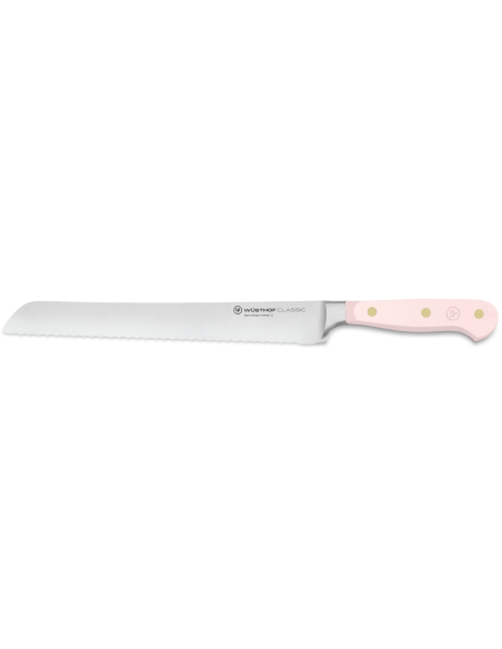 Wusthof Classic Colour Pink Himalayan Salt gesmeed broodmes 23cm microvertand lemmet