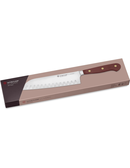 Cuchillo santoku Wusthof Classic Colour Tasty Sumac con hoja con borde grantonde 17 cm