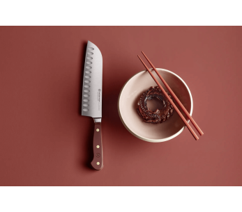 faca santoku Wusthof Classic Colour Tasty Sumac com lâmina com convinhas17 cm 2