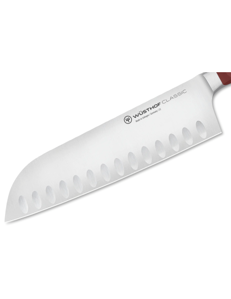 Wusthof Classic Colour Tasty Sumac santoku knife 17cm with granton edgeblade