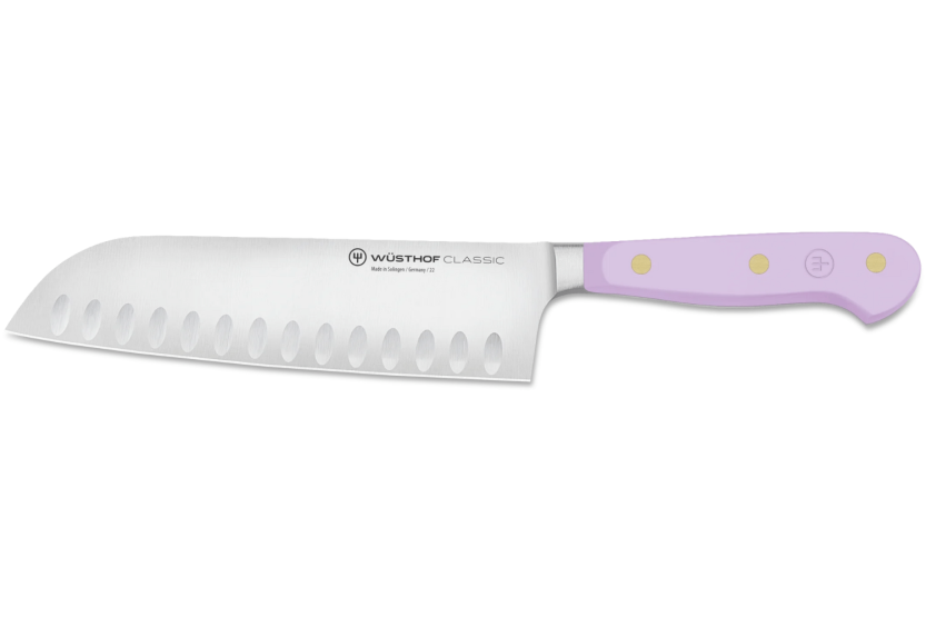 Wusthof Classic Colour Purple Yam coltello santoku forgiato con lama con fossetteda 17 cm