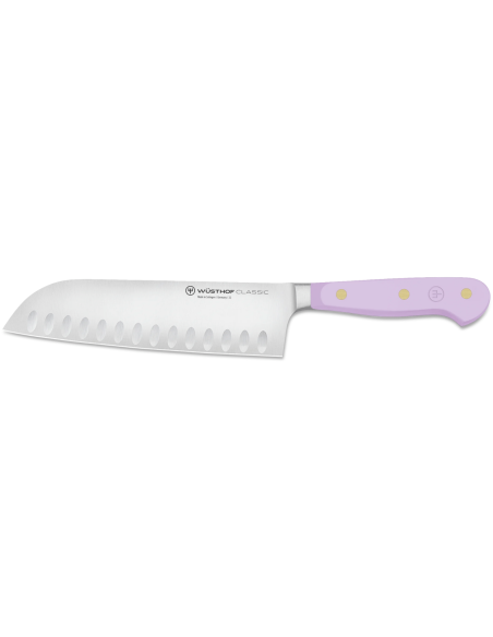 Wusthof Classic Colour Purple Yam smidd santoku-kniv 17 cm med granton-eggblad